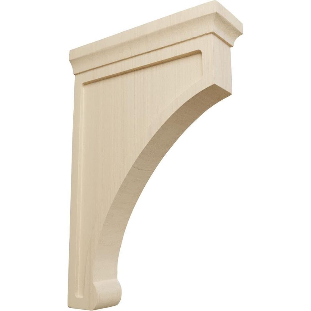 NWT Ekena Millwork Extra Large Gomez Wood Brackets, Rubberwood (4-Pack)